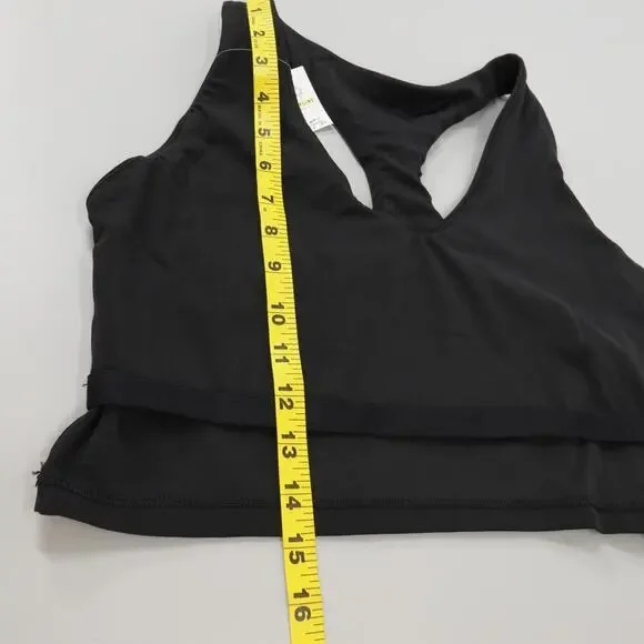AERIE Offline Real Me Sports Bra Womens XL Black Longline Racerback Athleisure - Picture 12 of 15